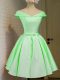 Knee Length A-line Cap Sleeves Quinceanera Dama Dress Lace Up