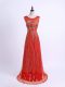 Artistic Red Evening Outfits Prom and Party and Military Ball and Sweet 16 with Beading Sweetheart Sleeveless Zipper
