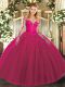 Tulle Long Sleeves Floor Length Quinceanera Gown and Lace
