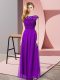 High End Eggplant Purple Prom Dress Prom and Party with Lace Scoop Sleeveless Zipper