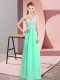 Lace Dress for Prom Apple Green Zipper Sleeveless Floor Length