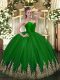 Graceful Tulle Sleeveless Floor Length Ball Gown Prom Dress and Appliques