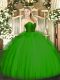 Pretty Ball Gowns Vestidos de Quinceanera Green Sweetheart Tulle Sleeveless Floor Length Zipper