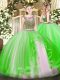 Enchanting Scoop Lace Up Beading and Ruffles Quinceanera Dress Sleeveless