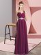 Glorious Burgundy Prom Party Dress Prom and Party with Beading Sweetheart Sleeveless Backless