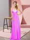 Fancy Lilac Lace Up Prom Party Dress Ruching Sleeveless Floor Length
