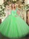Cute Sleeveless Beading Lace Up Quinceanera Gown