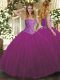 Low Price Sleeveless Lace Up Floor Length Beading Sweet 16 Quinceanera Dress