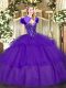 Fantastic Sleeveless Lace Up Floor Length Ruffled Layers Ball Gown Prom Dress