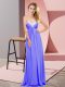 Ruching Homecoming Dress Lavender Lace Up Sleeveless Floor Length