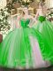 Sweet 16 Dress Military Ball and Sweet 16 and Quinceanera with Beading and Ruffles Sweetheart Sleeveless Lace Up