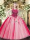 Popular Floor Length Zipper Quinceanera Dress Red for Military Ball and Sweet 16 and Quinceanera with Beading