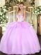 Custom Fit Sweetheart Sleeveless Organza Quince Ball Gowns Beading Lace Up