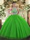 Comfortable Halter Top Neckline Beading Quinceanera Gowns Sleeveless Lace Up