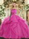 Latest Sleeveless Lace Up Floor Length Ruffles Quinceanera Gown