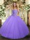 Low Price Floor Length Lavender Sweet 16 Dresses Sweetheart Sleeveless Lace Up