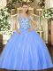 Charming Sleeveless Lace Up Floor Length Beading and Appliques Quince Ball Gowns