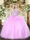 Flare Sleeveless Beading Lace Up 15 Quinceanera Dress