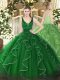 Floor Length Ball Gowns Sleeveless Green Sweet 16 Quinceanera Dress Zipper