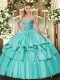 Pretty Floor Length Ball Gowns Sleeveless Apple Green Ball Gown Prom Dress Lace Up
