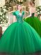 Wonderful Ball Gowns Quinceanera Gowns Turquoise Sweetheart Tulle Sleeveless Floor Length Lace Up