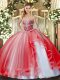 Popular Sweetheart Sleeveless Tulle Quinceanera Dresses Beading and Ruffles Lace Up