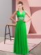 Green Sleeveless Chiffon Side Zipper Dress for Prom for Prom and Party