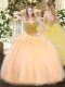 Organza Sweetheart Sleeveless Lace Up Beading Quinceanera Dresses in Orange Red