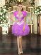 Lilac Prom Gown Prom and Party with Beading and Ruffles Sweetheart Sleeveless Lace Up
