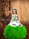 Latest Ball Gowns Little Girls Pageant Gowns Straps Organza Sleeveless Floor Length Lace Up
