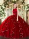 Top Selling Sleeveless Ruffles Clasp Handle Sweet 16 Dress