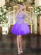 Tulle Sweetheart Sleeveless Lace Up Appliques Prom Dresses in Lavender