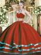Exquisite Sleeveless Tulle Floor Length Backless Vestidos de Quinceanera in Wine Red with Beading