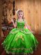 Elegant Lace Up Little Girl Pageant Gowns Beading and Embroidery Sleeveless Floor Length