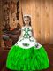 Pageant Dress Wholesale Sweet 16 and Quinceanera with Embroidery and Ruffles Straps Sleeveless Lace Up