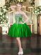Mini Length Green Prom Dress Satin Sleeveless Beading