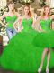 Graceful Green Sweetheart Lace Up Ruffles and Bowknot Quinceanera Dresses Sleeveless