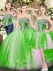 Affordable Tulle Lace Up Quinceanera Gowns Sleeveless Floor Length Beading