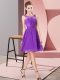 Charming Purple Zipper Scoop Appliques Vestidos de Damas Chiffon Sleeveless