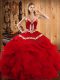 Affordable Floor Length Ball Gowns Sleeveless Wine Red Quinceanera Gown Lace Up