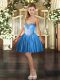 Cheap Baby Blue Homecoming Dress Prom and Party with Beading Sweetheart Sleeveless Lace Up