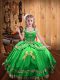 Satin Lace Up Pageant Dress Sleeveless Floor Length Beading and Embroidery