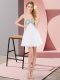 New Style White Sweetheart Lace Up Beading Prom Party Dress Sleeveless