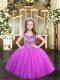 Elegant Floor Length Ball Gowns Sleeveless Lilac Glitz Pageant Dress Lace Up