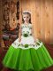 Ball Gowns Little Girl Pageant Dress Straps Organza Sleeveless Floor Length Lace Up
