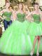 Charming Quinceanera Gown Military Ball and Sweet 16 and Quinceanera with Beading and Ruffles Sweetheart Sleeveless Lace Up