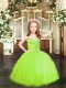 Custom Made Yellow Green Winning Pageant Gowns Party and Quinceanera with Beading Spaghetti Straps Sleeveless Lace Up