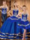 Sleeveless Lace Up Floor Length Embroidery Sweet 16 Dresses