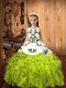 Floor Length Ball Gowns Sleeveless Yellow Green Pageant Dress Lace Up
