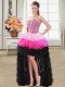Hot Sale Sweetheart Sleeveless Organza Prom Gown Beading and Ruffles Lace Up